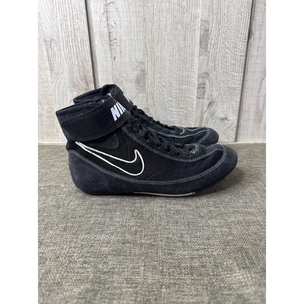 Nike Black & White Lightweight Wrestling Training Shoes Mens Size 7.5 - Picture 2 of 7